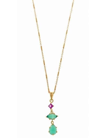 Collar para Mujer de Plata Chapada en Dorado - Salvatore 247C0030