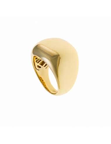 Anillo Mujer Plata Chapado Oro Rectángulo Liso  - Salvatore 268S0015/14