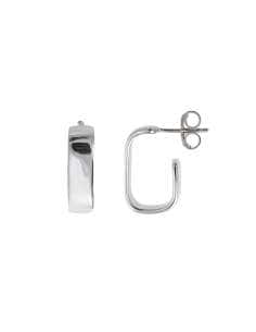 Pendientes para Mujer de Plata Rodio Rectangular Liso - Salvatore 268A0005