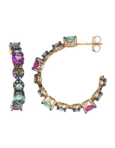 Pendientes para Mujer de Plata Chapada en Oro Rosa - Salvatore 234A0079