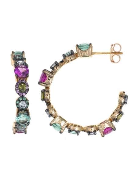 Pendientes para Mujer de Plata Chapada en Oro Rosa - Salvatore 234A0079