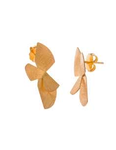 Pendientes para Mujer Aro de Plata Pétalos Superpuestos Diamantados - Salvatore 203A0376