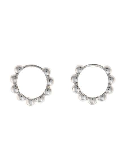 Pendientes para Mujer Aro de Plata Rodiada - Salvatore 213A0550