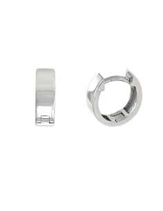Pendientes para Mujer de plata Aros Liso Brillo - Salvatore 232A0010
