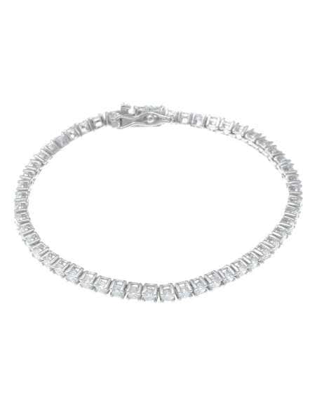 Pulsera para Mujer de Plata Rodiada con Circonitas - Salvatore 103P0022