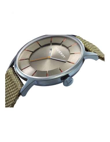 Reloj para Hombre con Correa Textil Verde y Esfera Dorada Minimalista - Viceroy 471141-17