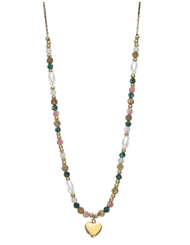Collar para Mujer de Acero Dorado con Piedras - Lotus LS2553/1/2