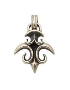 Colgante para Mujer de plata en forma de Flor de Lis Maciza - Plata 925