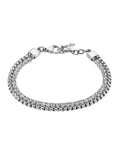 Pulsera para Mujer Doble de Acero con Circonitas - Lotus LS2577/2/1