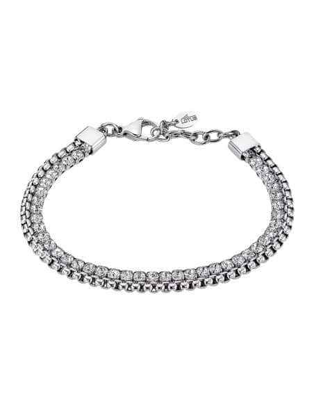 Pulsera para Mujer Doble de Acero con Circonitas - Lotus LS2577/2/1