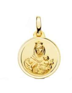 Medalla Escapulario Virgen del Carmen y Corazón de Jesús...