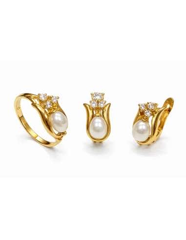 Conjunto de Comunión con Perlas y circonitas