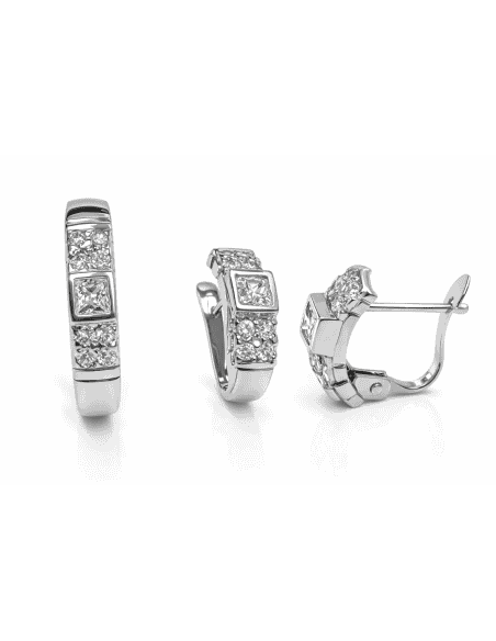 Conjunto de Comunión en Oro Blanco con Circonitas – Oro Blanco 18K