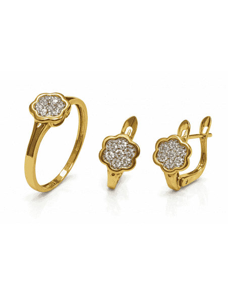 Conjunto de Comunión en Oro Amarillo con Circonitas – Oro 18K