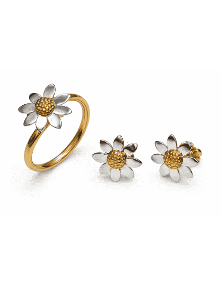 Conjunto comunion Margarita – Oro Bicolor 18K
