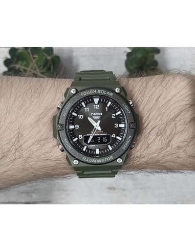 Reloj para Hombre de Acero Negro y Verde - Casio AQ-S820W-3BVEF