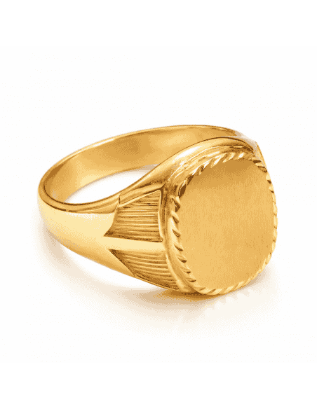Sello de Oro para caballero Hueco- Oro Amarillo 18k