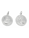 Medalla Escapulario Virgen del Carmen y Corazón de Jesús - Plata 925