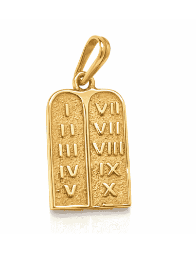 Colgante Tabla de los 10 Mandamientos de Oro - Oro Amarillo 18K