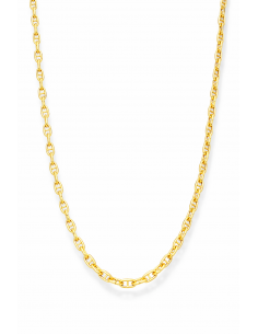 Cadena para Caballero Eslabón Plano Ancla - Oro amarillo 18K