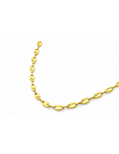 Cadena para Caballero Eslabón Calabrote Plano - Oro amarillo 18K