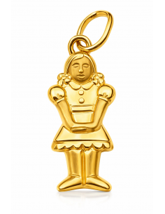 Colgante en Oro con Figura de Niña en Traje Regional - Oro Amarillo 18K