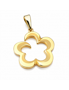 Colgante en Oro con Diseño de Flor Calada - Oro Amarillo 18K