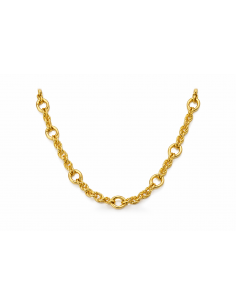 Cadena trenzada o Cordón Salomónico Unisex - Oro Amarillo 18K