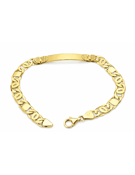 Esclava para caballero con eslabon Ojo de Perdiz  - Oro amarillo 18K