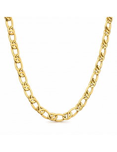 Cadena Caballero Ojo de Perdiz eslabón Abierto - Oro Amarillo 18k