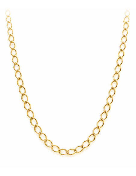 Cadena  caballero eslabón Rombo  - Oro Amarillo 18k
