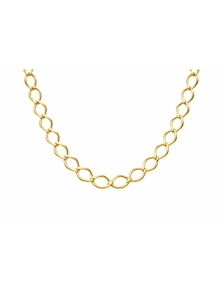 Cadena  caballero eslabón Rombo  - Oro Amarillo 18k