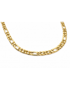 Cadena Caballero Ojo de Perdiz 2x1 - Oro Amarillo 18k