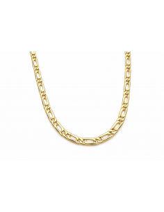 Cadena para Caballero Plano Ojo de Perdiz  - Oro amarillo18k