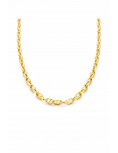 Cadena para Caballero Eslabón forzado Ancla - Oro amarillo 18K