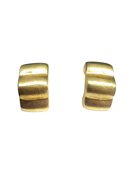 Pendientes para Mujer formas curbas con altorrelieves - Oro Amarillo 18K