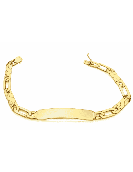 Esclava para Caballero eslabón Programado  - Oro Amarillo de 18k
