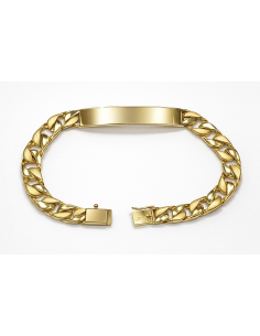 Esclava para caballero eslabón Barbado - Oro Amarillo 18k