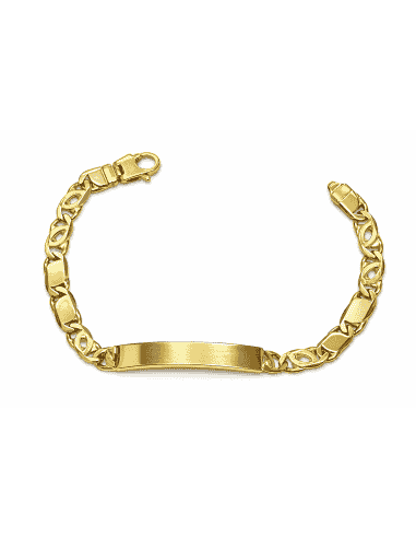 Esclava para caballero con eslabon Ojo de Perdiz - Oro amarillo 18K