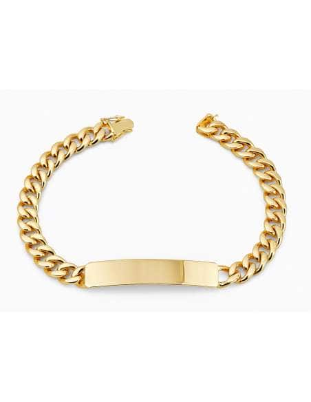 Esclava para caballero eslabón Barbado - Oro Amarillo 18k