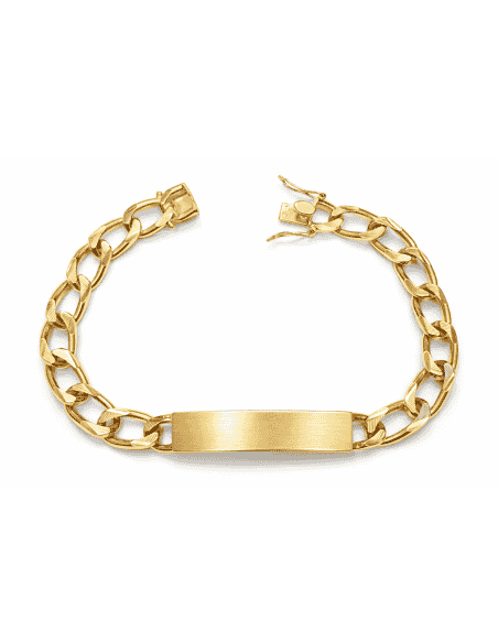 Esclava para caballero eslabón Barbado - Oro Amarillo 18k