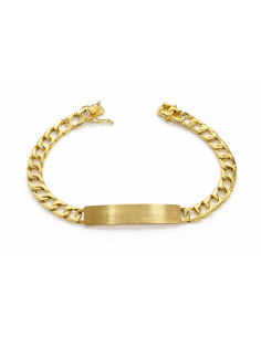 Esclava para Caballero eslabón cuadrado  - Oro Amarillo de 18k