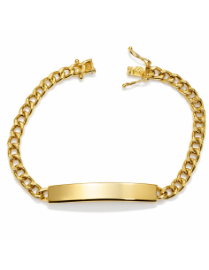 Esclava para caballero eslabón Barbado - Oro Amarillo 18k