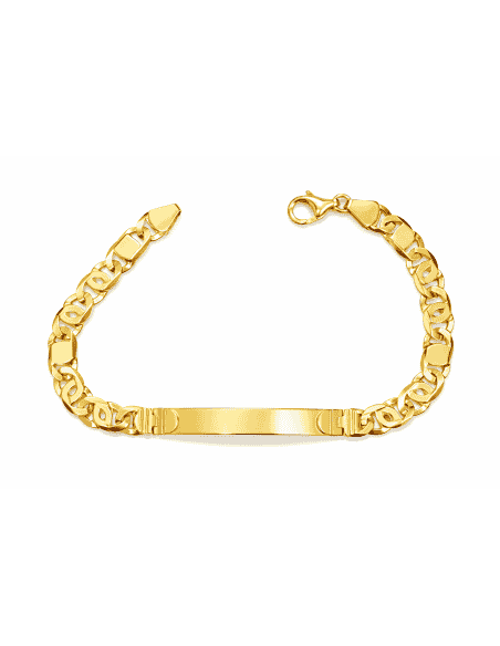 Esclava para caballero con eslabon Ojo de Perdiz - Oro amarillo 18K