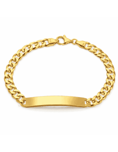 Esclava para caballero eslabón Barbado - Oro Amarillo 18k