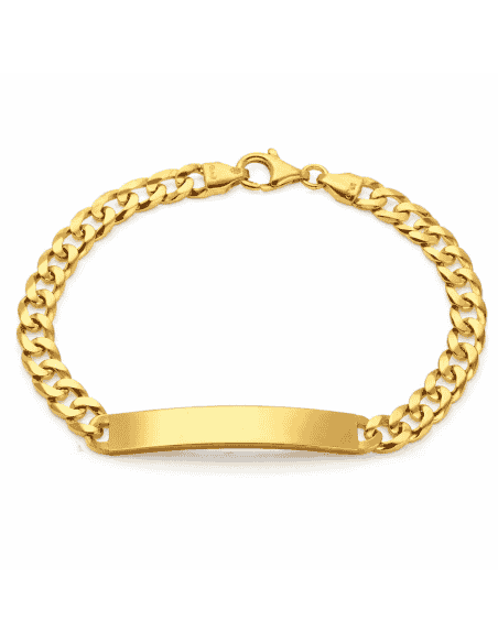 Esclava para caballero eslabón Barbado - Oro Amarillo 18k