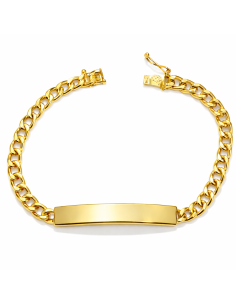 Esclava para caballero eslabón Barbado - Oro Amarillo 18k