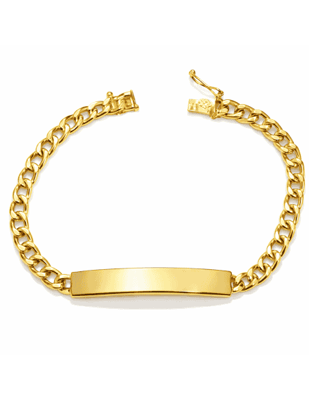 Esclava para caballero eslabón Barbado - Oro Amarillo 18k
