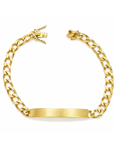 Esclava para caballero eslabón Barbado - Oro Amarillo 18k