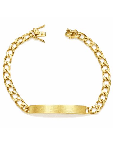 Esclava para caballero eslabón Barbado - Oro Amarillo 18k